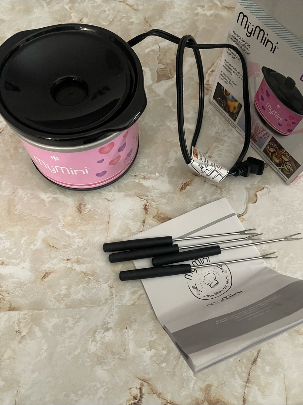 MyMini Chocolate Dipping Pot - Pink Hearts - Picture 9 of 9